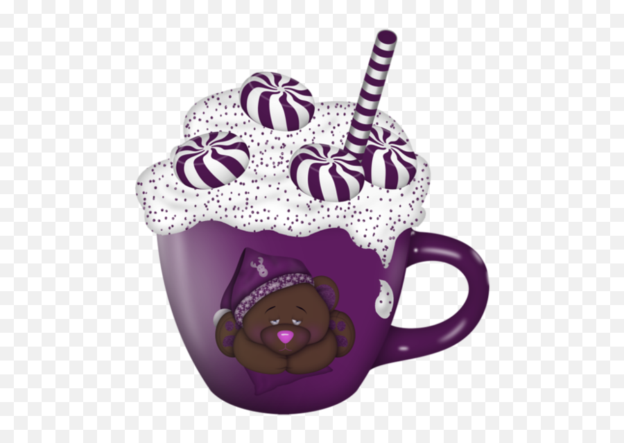 Cup Clipart Purple Cup - Christmas Coffee Cup Purple Clipart Emoji,Cup Clipart