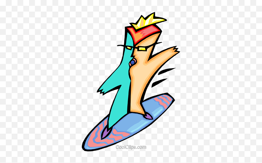 Surfer - Abstract Royalty Free Vector Clip Art Illustration Emoji,Surfer Clipart