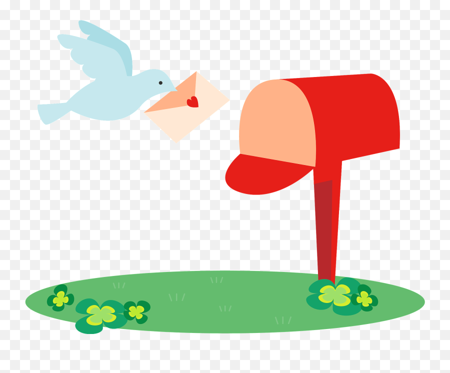 Bird Bringing A Letter To The Mailbox Clipart Free Download Emoji,Mailbox Clipart