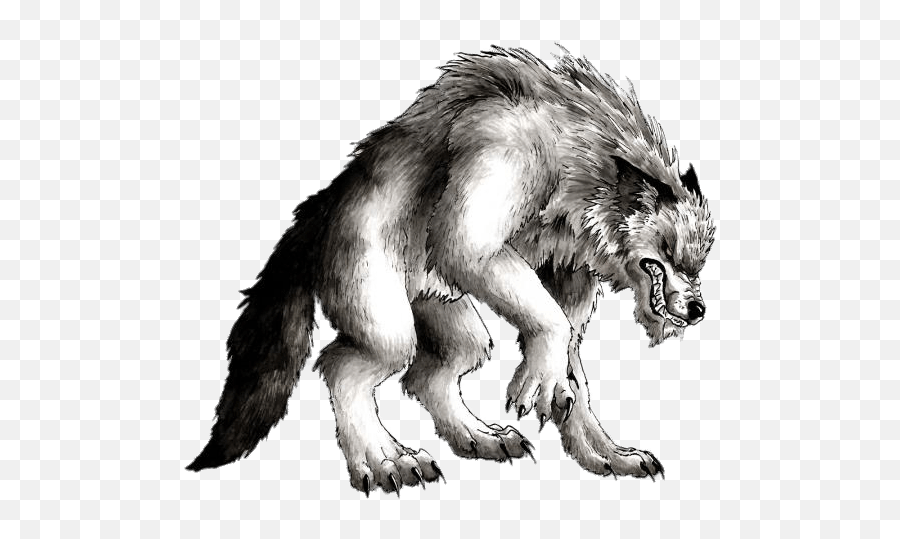 Werewolf Drawing Transparent Png - Werewolf Drawing Png Emoji,Werewolf Png