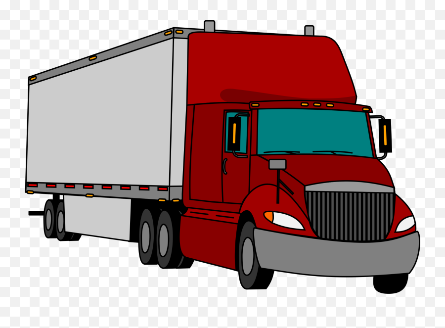 Semi - Tractor Trailer Clipart Emoji,Semi Truck Clipart