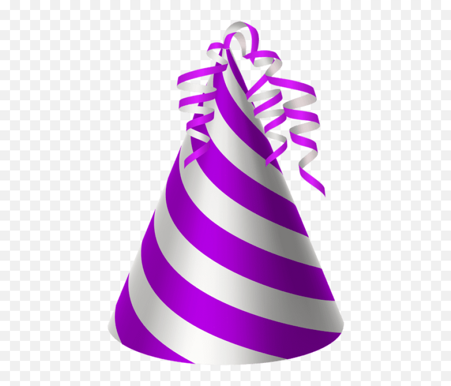 Download Hd Free Png Party Hat Purple - Birthday Hat Clipart Purple Emoji,Party Hat Transparent