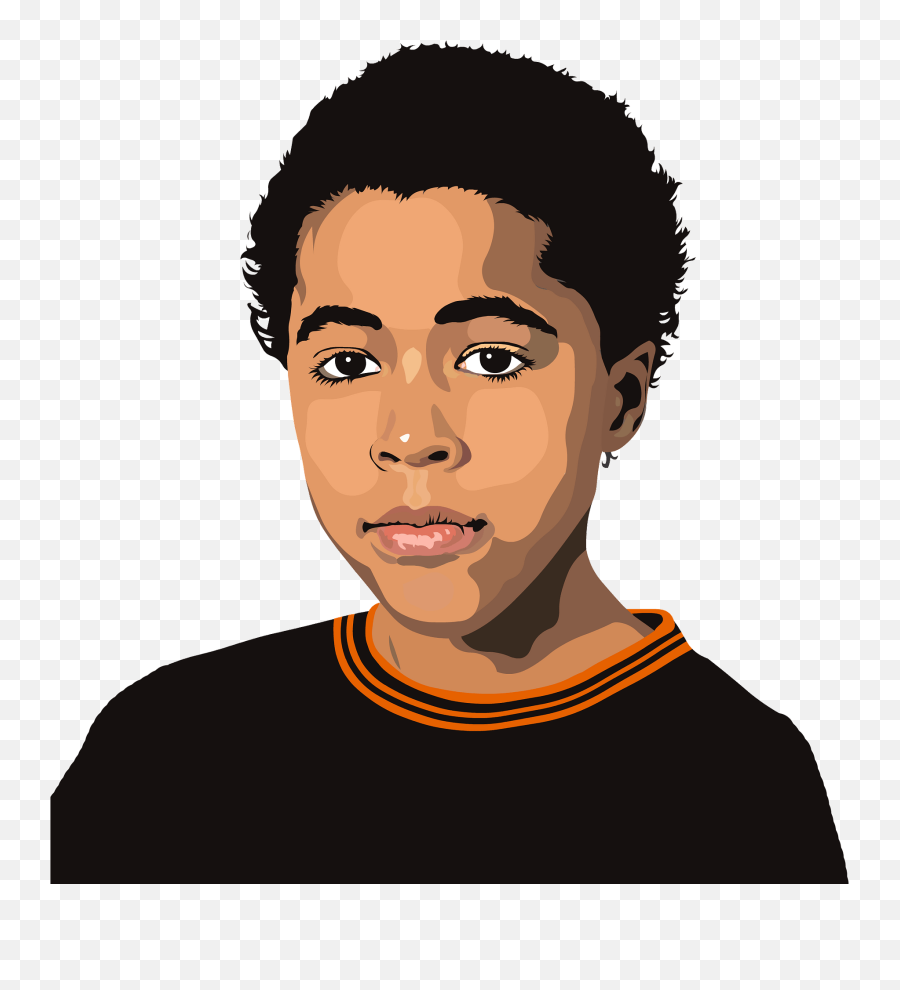 Black Boy Portrait Clipart Free Download Transparent Png - Clip Art Portrait Emoji,Afro Clipart