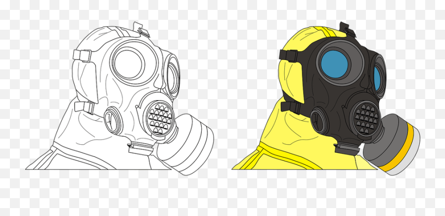Radiation Drawing Gas Mask Png Black - Breaking Bad Mascara De Gas Emoji,Gas Mask Png