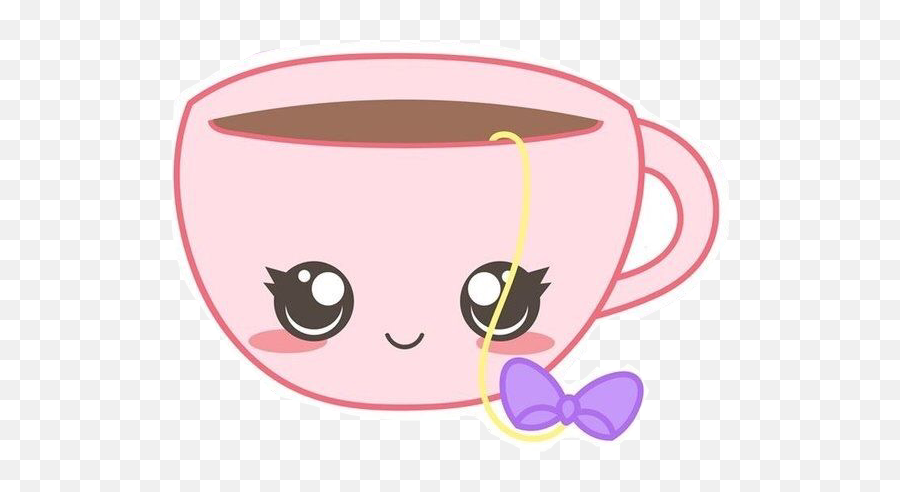 Coffee Tea Coffeecup Morning Pink Sticker By Trina - Serveware Emoji,Relax Clipart