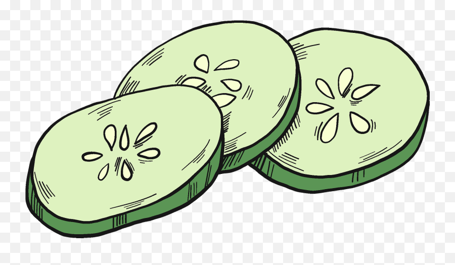 Cucumber Slices Clipart - Cucumber Slices Clipart Transparent Emoji,Cucumber Clipart