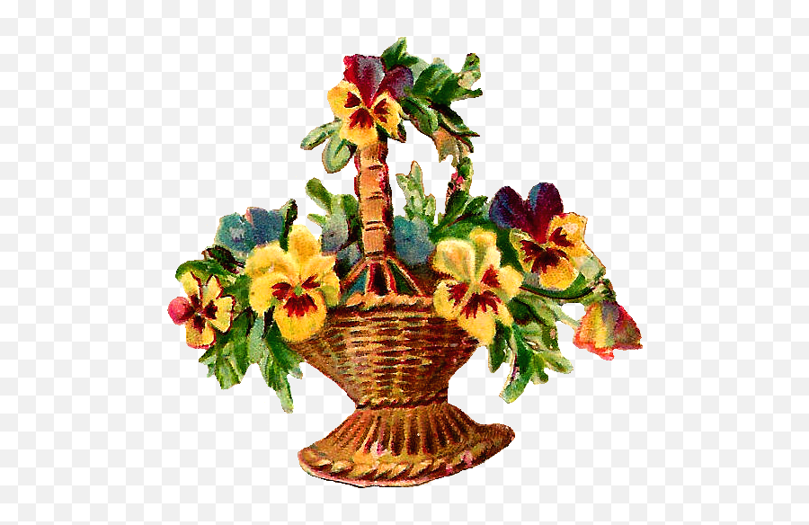 Floral Clipart Basket Floral Basket Transparent Free For - Clip Art Emoji,Forget Me Not Flowers Clipart