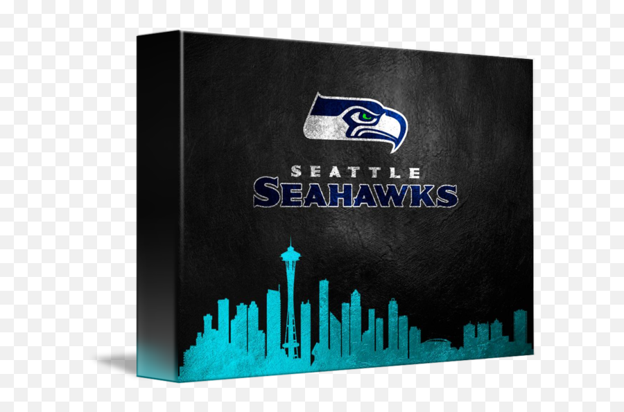 Seattle Seahawks Skyline By Ab Concepts - Horizontal Emoji,Seattle Seahawks Logo