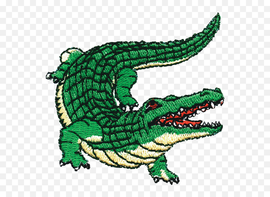 Download Hd Caiman Clipart Gator - Crocodilehead Png Alligator Embroidery Design Emoji,Gator Clipart