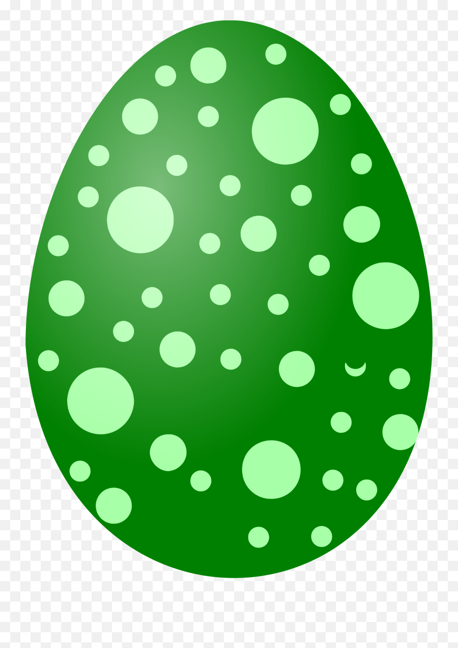 Green Polka Dot Easter Egg Clipart Free Download - Cute Animated Easter Egg Emoji,Easter Egg Clipart