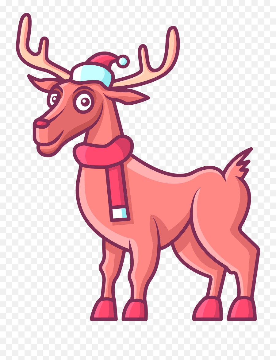 Christmas Reindeer Clipart Free Download Transparent Png - Animal Figure Emoji,Christmas Reindeer Clipart