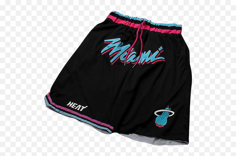 Miami Heat Mu0026n Black Basketball Just Don Shorts Emoji,Shorts Png