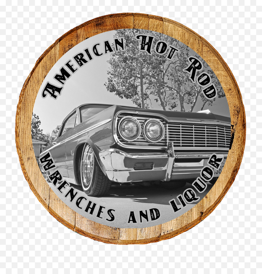 American Hot Rod Wrenches And Liquor - Black And White Slow N Low Car Rustic Wall Decor Emoji,American Muscle Logo