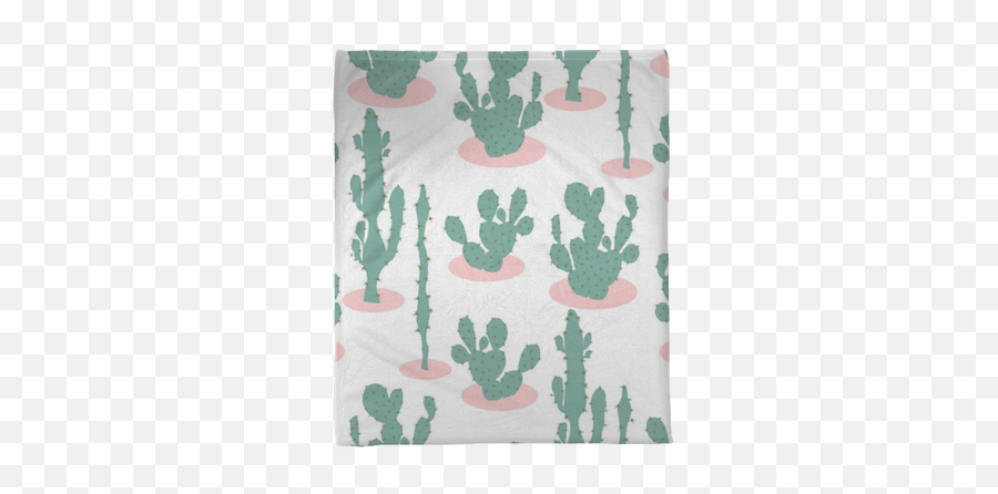 Seamless Cute Cactus Flower Vector Pattern Plush Blanket Emoji,Cute Cactus Png