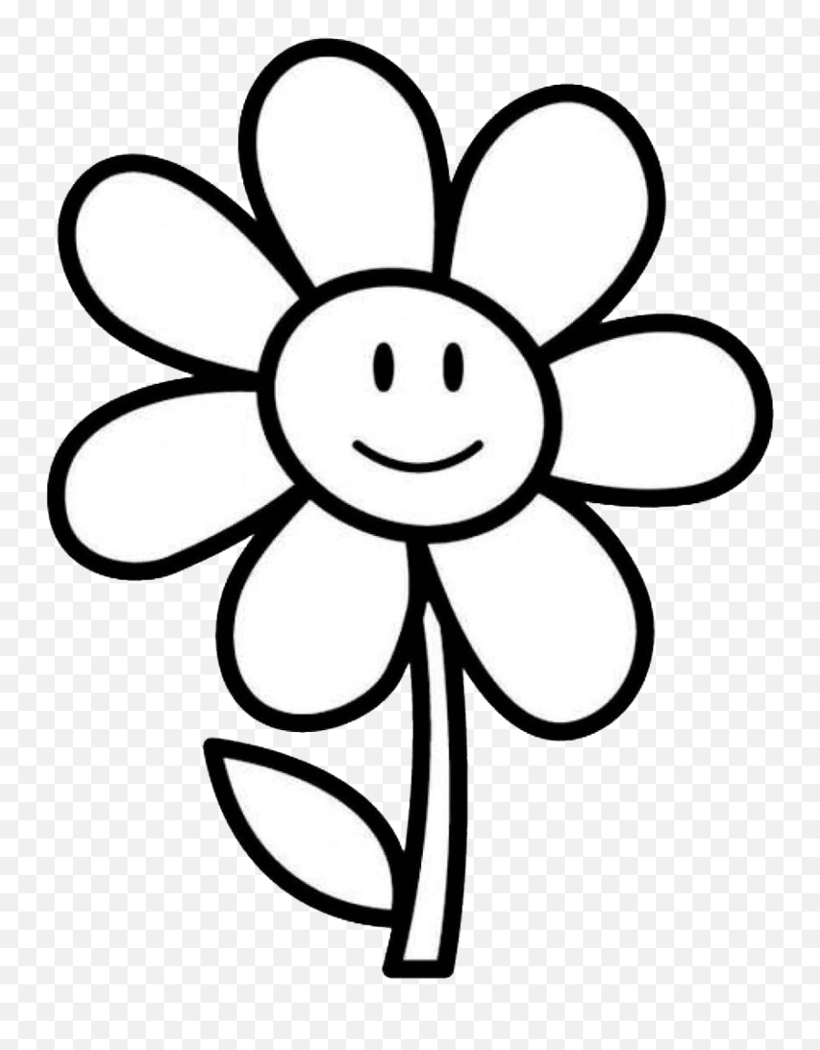 Black And White Png Images - Flower Clipart Black And White Emoji,Sunflower Clipart Black And White