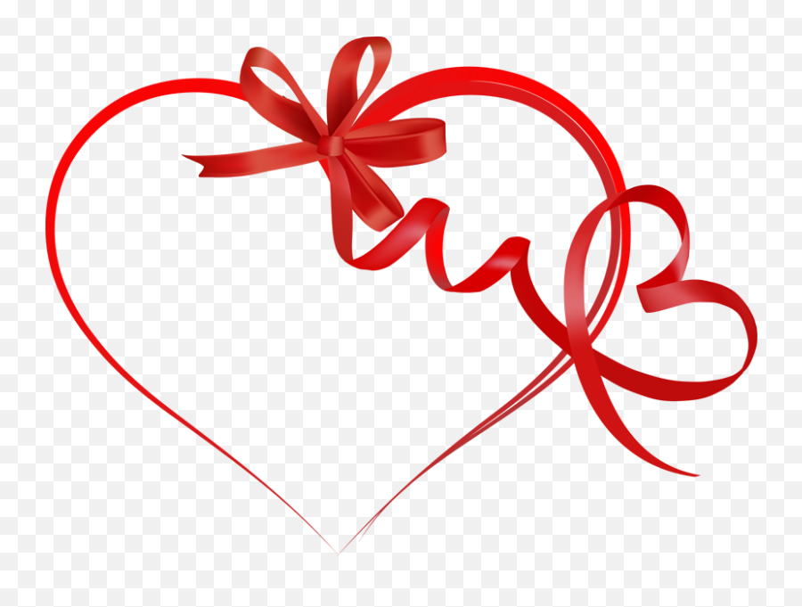 Hearts Clipart Ribbon Hearts Ribbon - Heart Ribbon Png Transparent Emoji,Free Heart Clipart