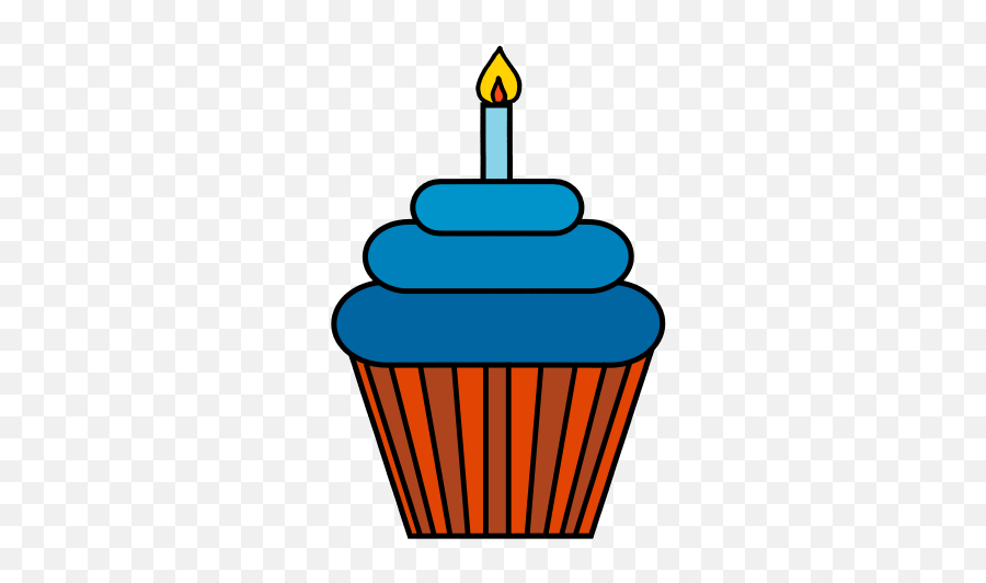 Color Cupcakes Clip Art - Clip Art Emoji,Cupcakes Clipart