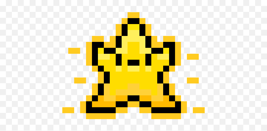Download Hd Power Star - Pixel Super Mario Star Transparent Pixel Mario Star Emoji,Mario Star Png