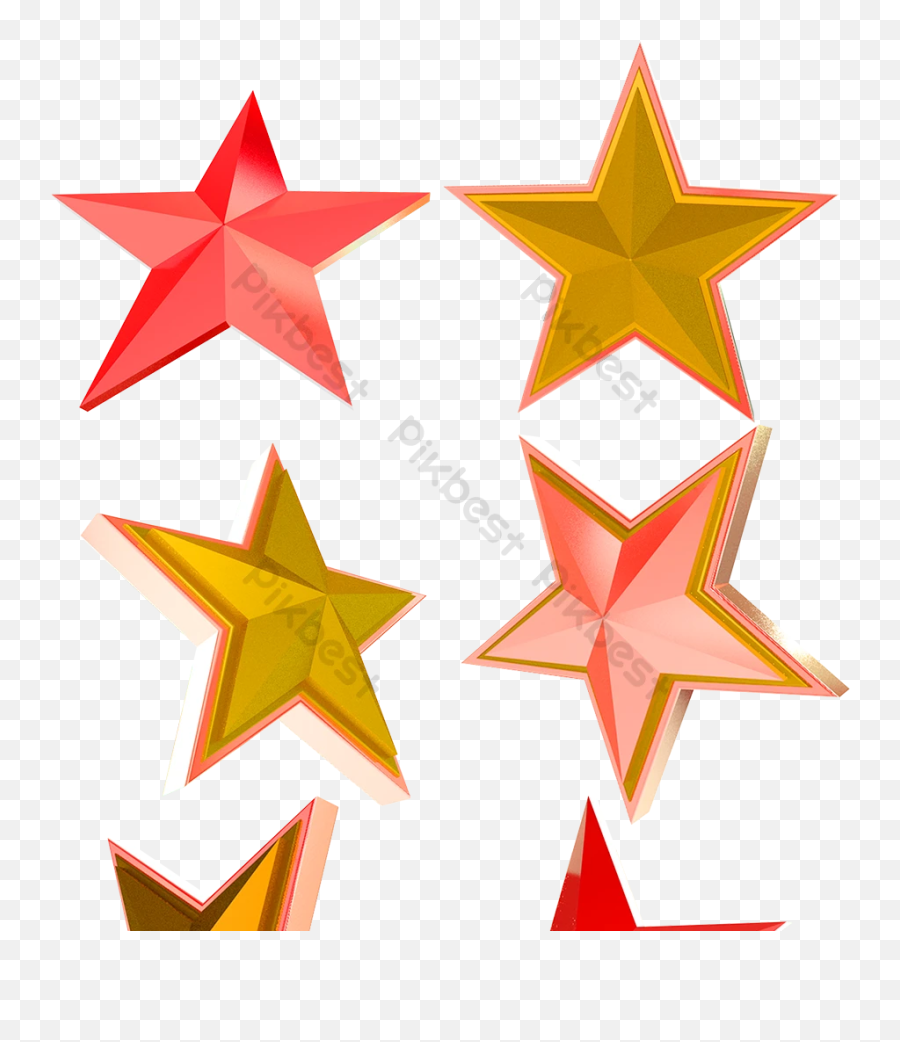 Red Star Logo Free Png Transparent Layer Psd Free Download - Five Golden Stars Emoji,Star Logo