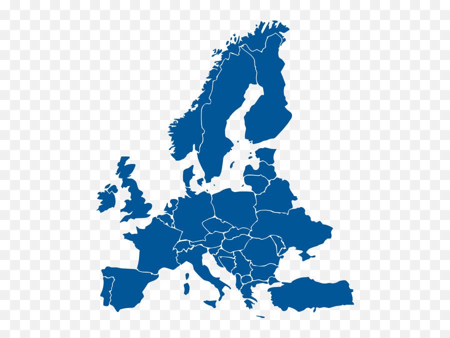 Europe Map Dark Blue Clip Art At Clker - Europe Map Png Transparent Emoji,Europe Map Png