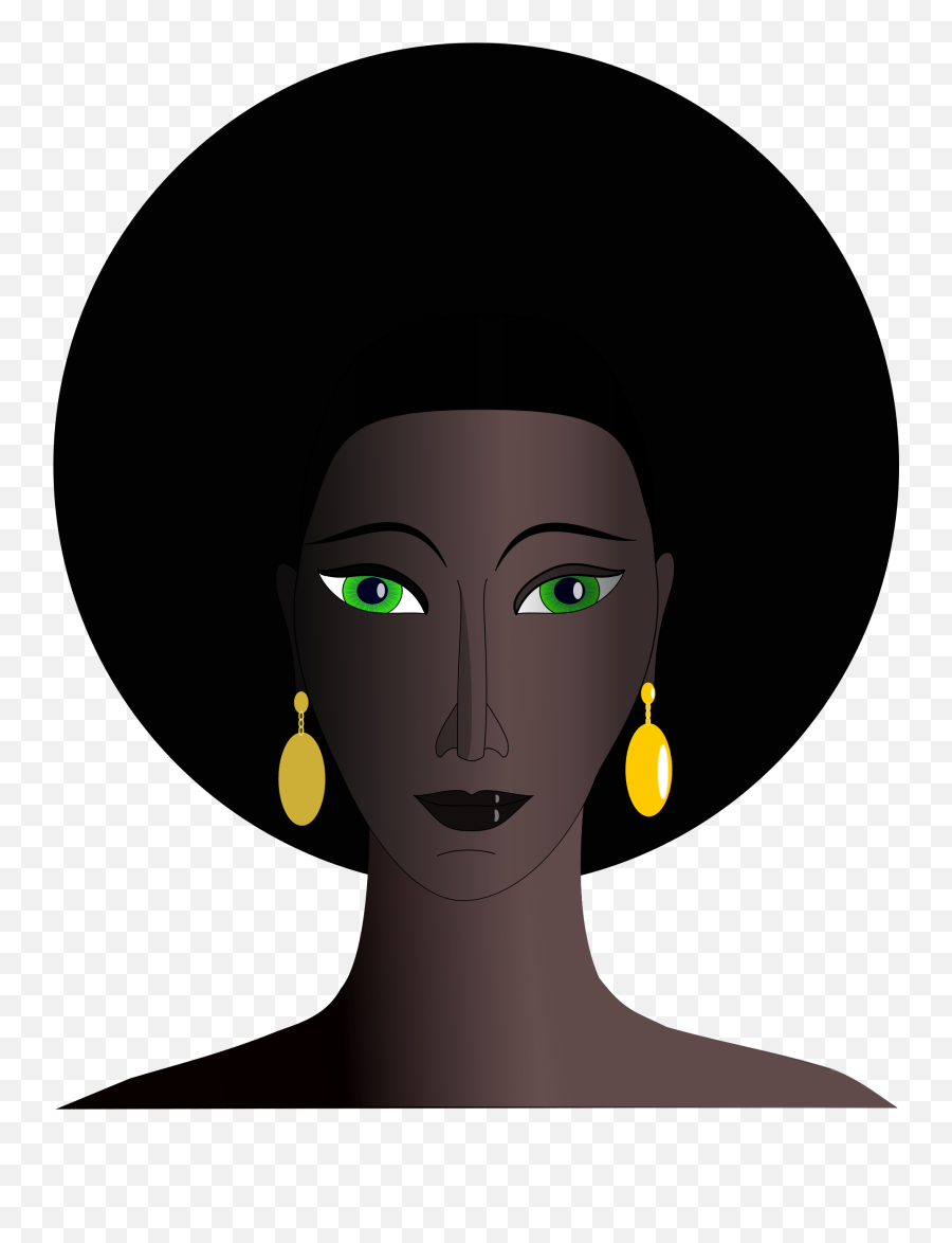 Green Eye Png - African American Woman Face Silhouette At Draw Black Girl With Green Eyes Draw Emoji,Faces Clipart