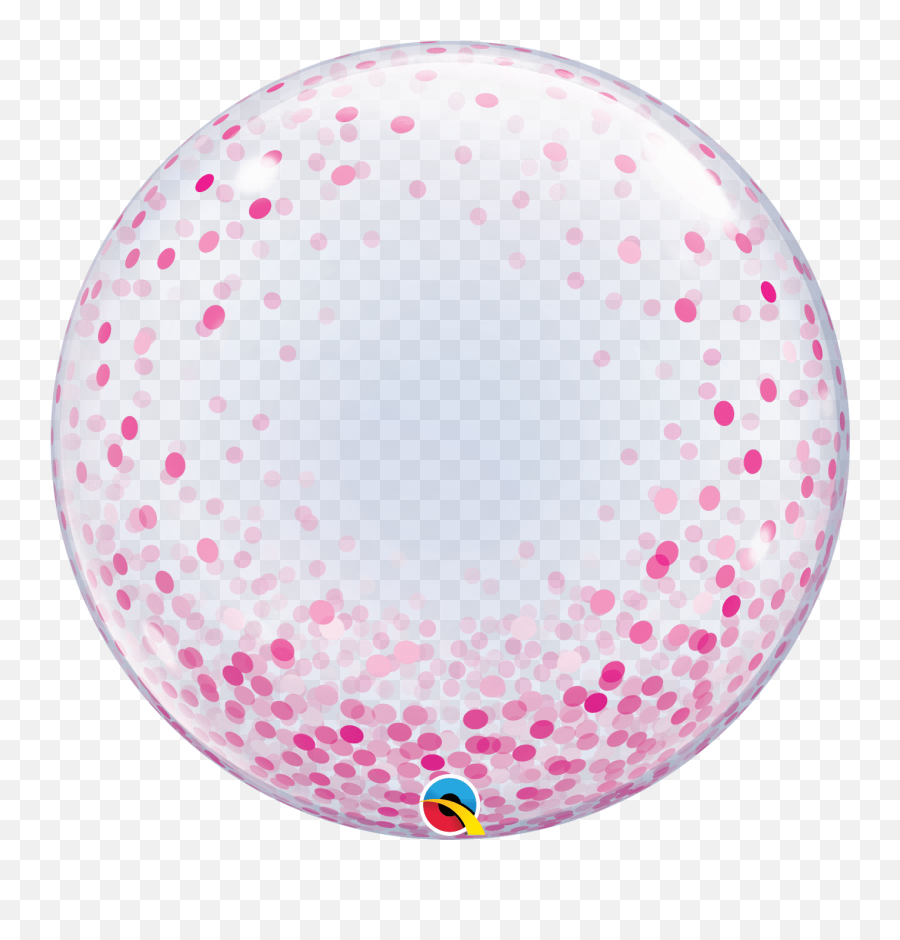 Pink Confetti Dots Bubble Balloon Emoji,Pink Confetti Png