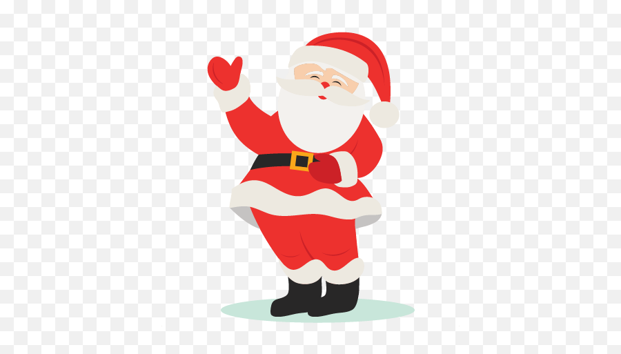 Waving Santa Claus Svg Scrapbook Cut Fil 142146 - Png Cute Santa Clipart Transparent Emoji,Waving Clipart