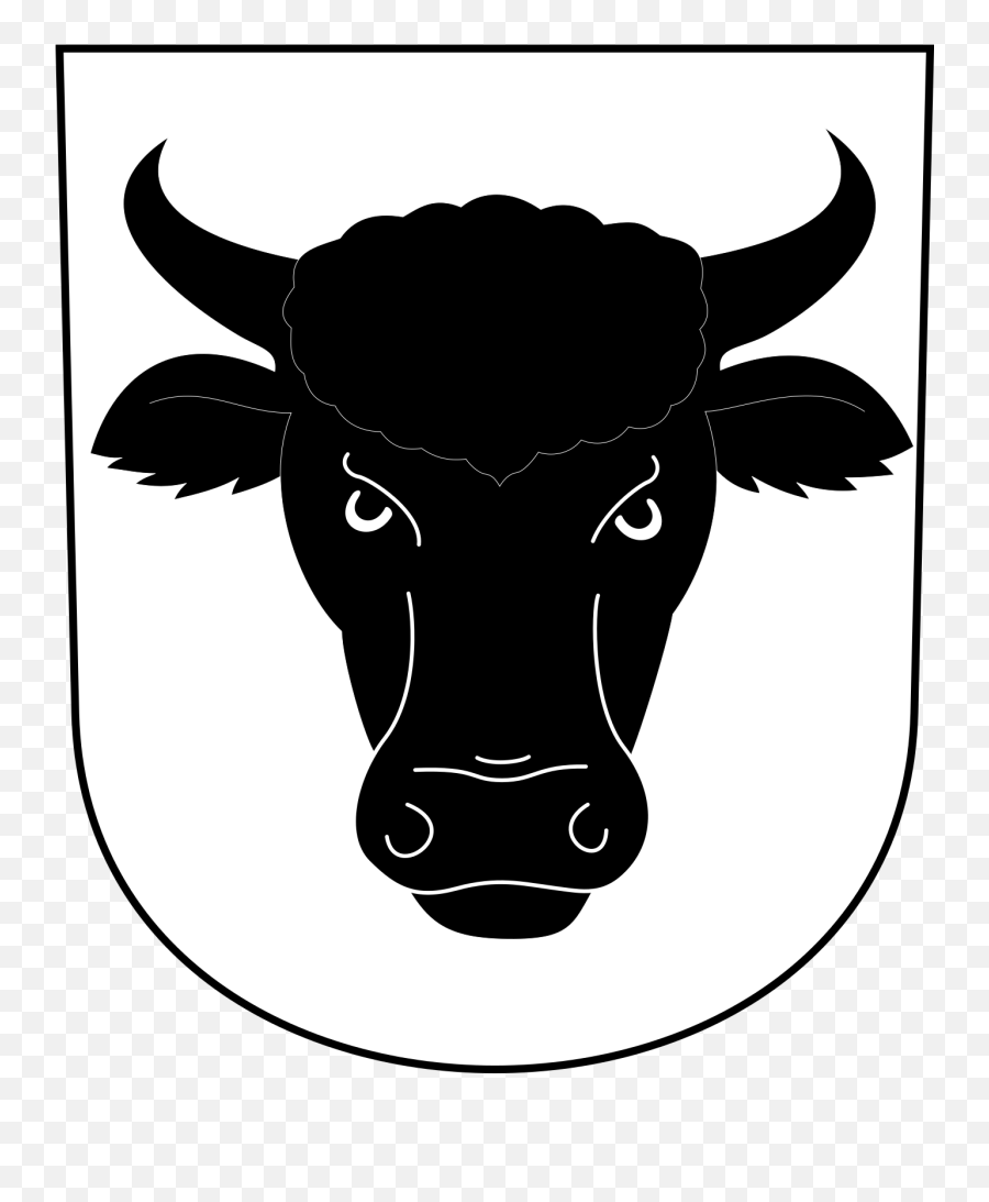 Cow Bull Horns Wipp Urdorf Coat Of Arms - Cow Coat Of Arms Emoji,Bull Horns Png