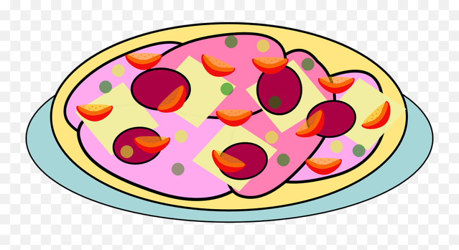 Pizza Free To Use Clip Art 6 - Transparent Png Cartoon Food On Plate Emoji,Free Pizza Clipart