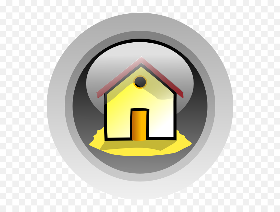 Home In A Black Button Clip Art - Home Clip Art Vertical Emoji,Birdhouse Clipart