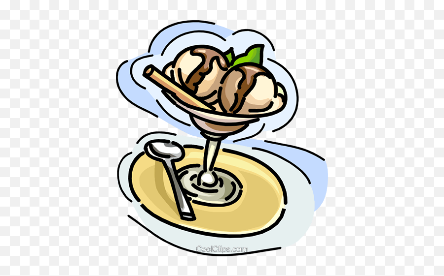 Ice Cream With Chocolate Sauce Royalty Free Vector Clip Art Emoji,Sauce Clipart