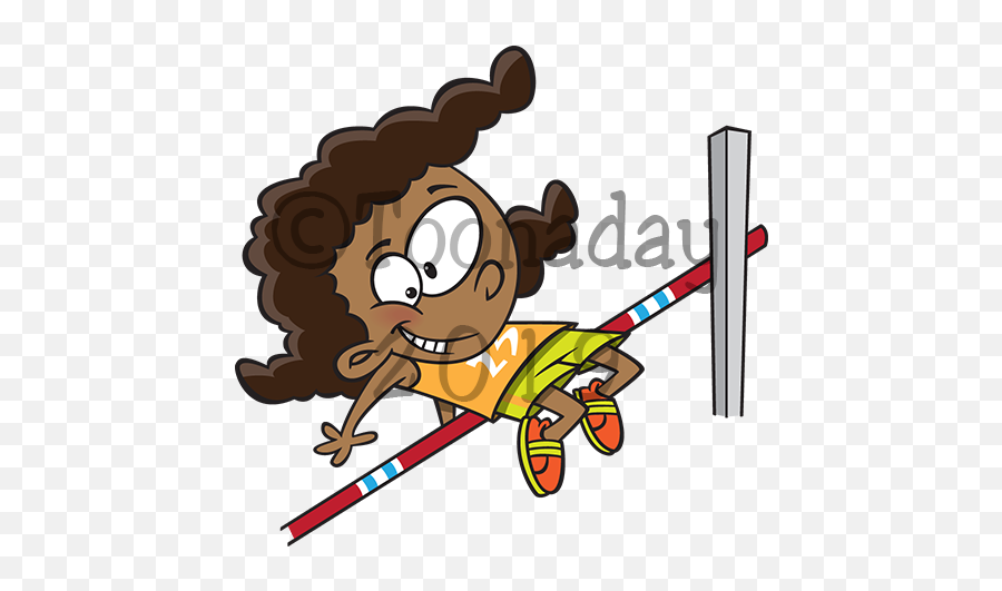 Highjump - Toonaday Emoji,African American Girl Clipart