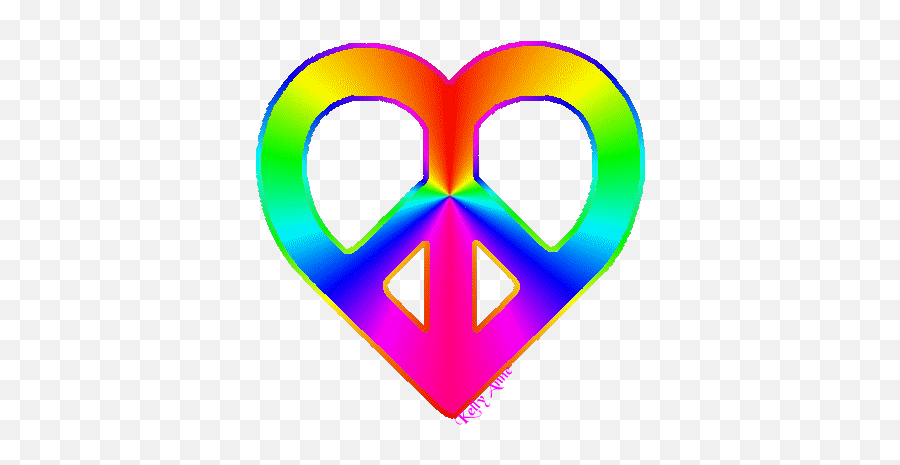 Rainbow Peace Signs And Hearts Rainbow Heart Peace Sign Emoji,Rainbow Heart Transparent
