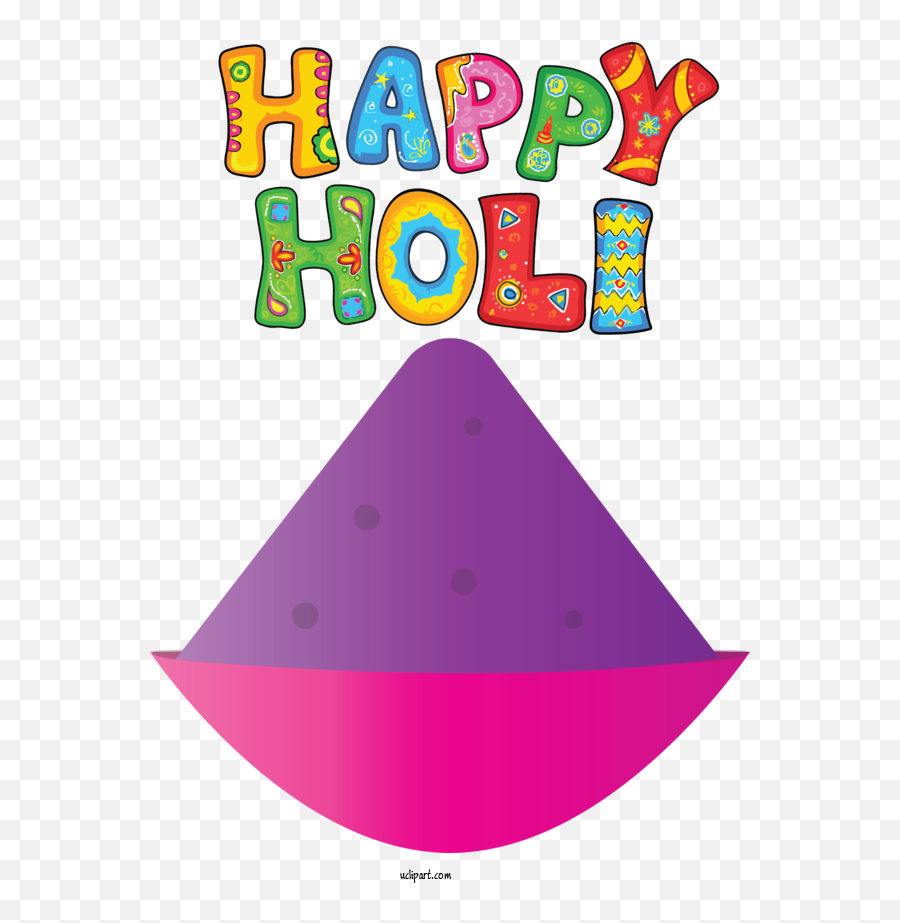 Holidays Party Hat Design Line For Holi - Holi Clipart Emoji,Birthday Hat Clipart Transparent Background
