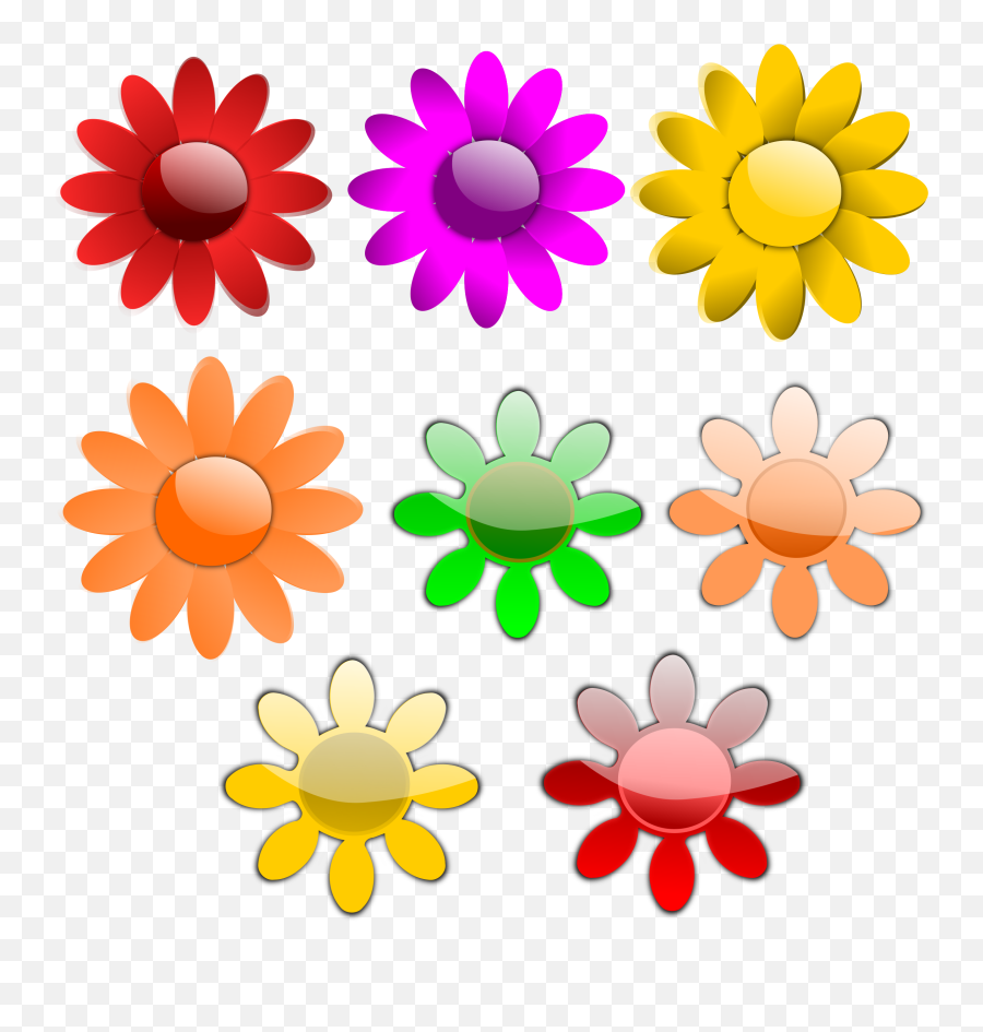 Flower Vector Clip Art - Clipartix 8 Flowers Clipart Emoji,Flowers Clipart