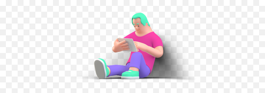 Premium Man Reading Book 3d Illustration Download In Png Emoji,Person Reading Png