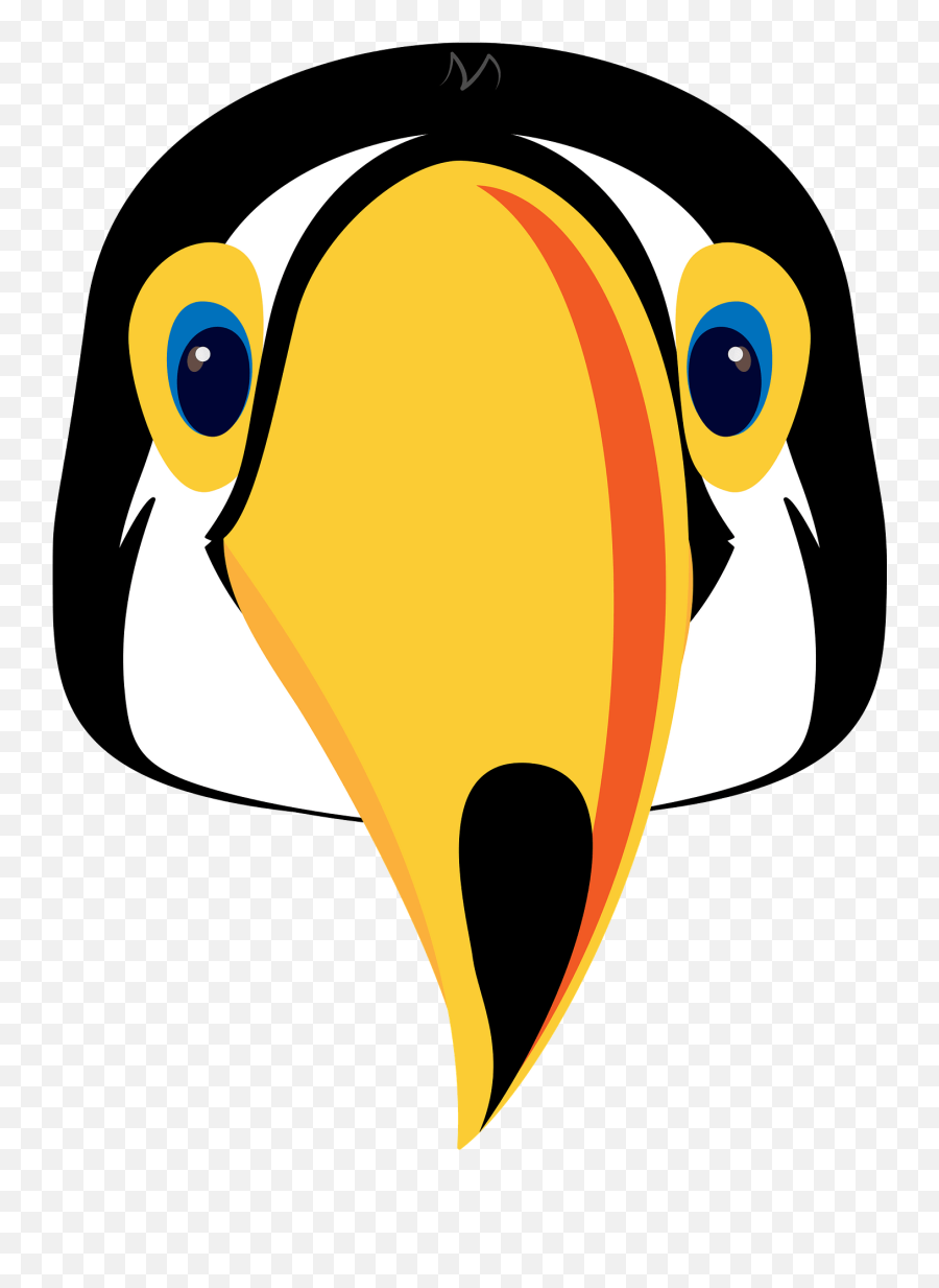 Toucan Face Clipart - Toucan Face Cartoon Emoji,Toucan Clipart