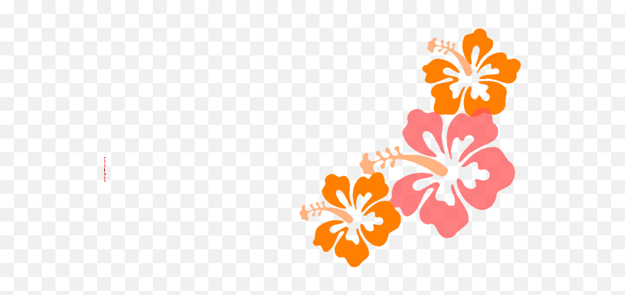 Coral Hibiscus Clip Art At Clkercom - Vector Clip Art Hibiscus Clipart Flowers Coral Emoji,Coral Clipart