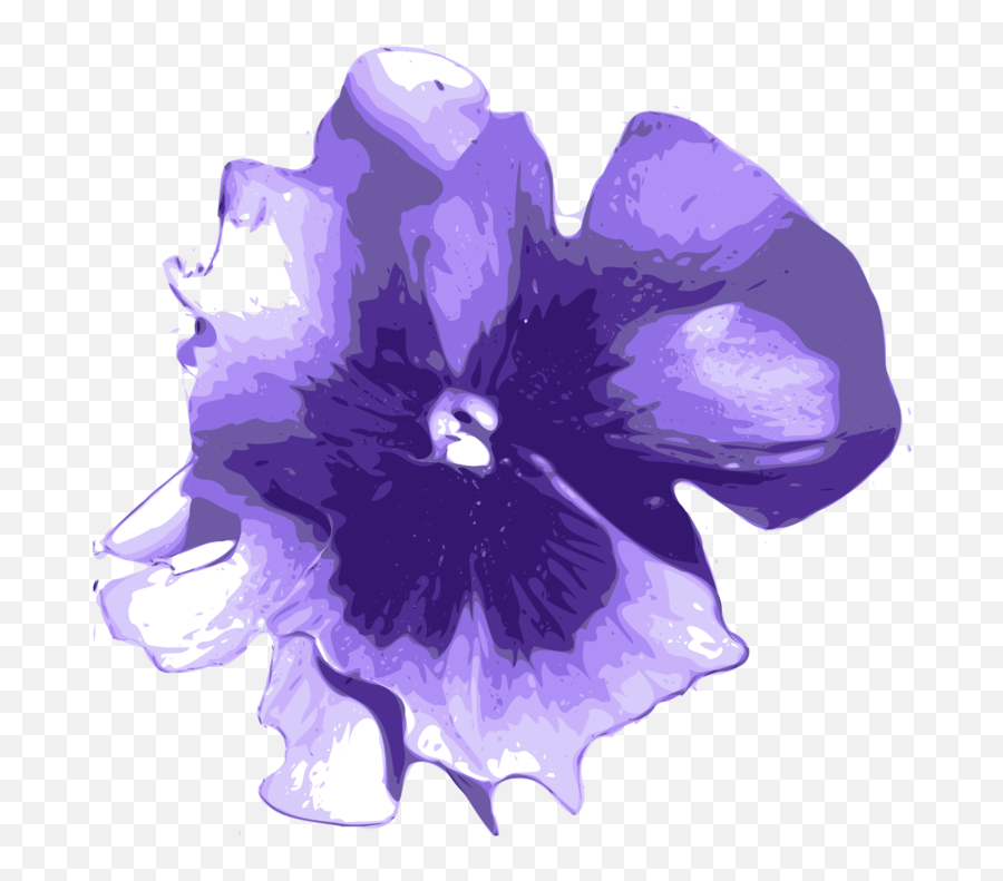 Irisplantflower Png Clipart - Royalty Free Svg Png Violet Flower In Watercolor Emoji,Flower Png