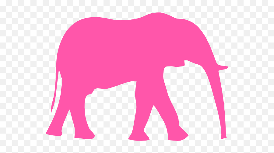 Pink Elephant Clip Art At Clker - Silhouette Trees Clipart Africa Emoji,Elephant Silhouette Clipart