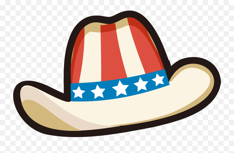 Cowboy Hat Clip Art American Flag - Usa Cowboy Hat Png American Cowboy Hat Png Emoji,Cowboy Hat Clipart