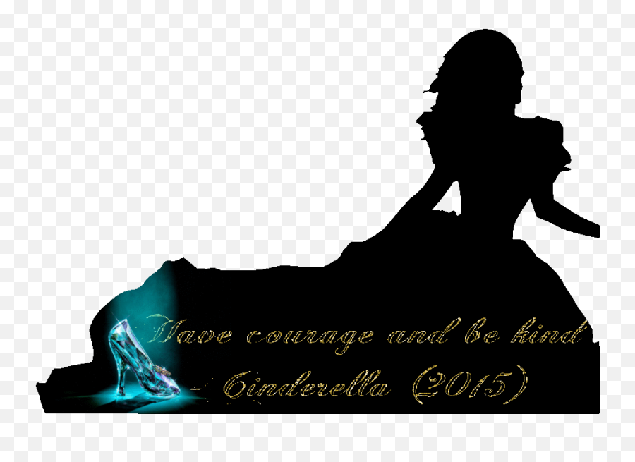 Download Pin Cinderella Silhouette - Lily James Cinderella Silhouette Emoji,Kind Clipart
