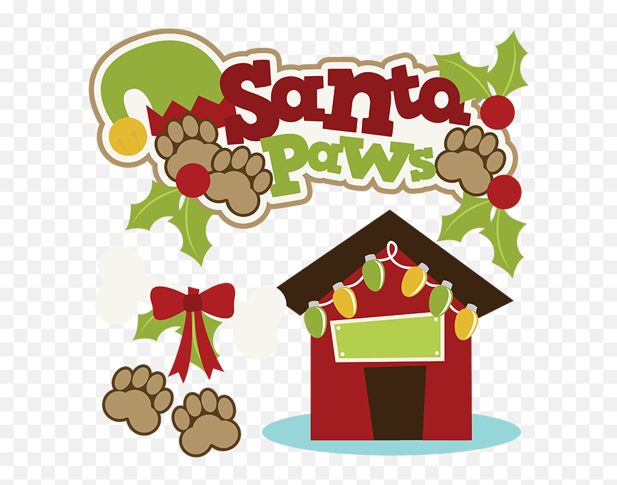 Merry Christmas Clipart Dog - Free Dog Merry Christmas Clip Art Emoji,Christmas Dog Clipart