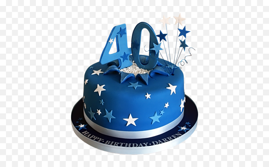 40 - Simple Mens Birthday Cake Transparent Png Original 40th Birthday Cake Designs Emoji,Birthday Cake Transparent
