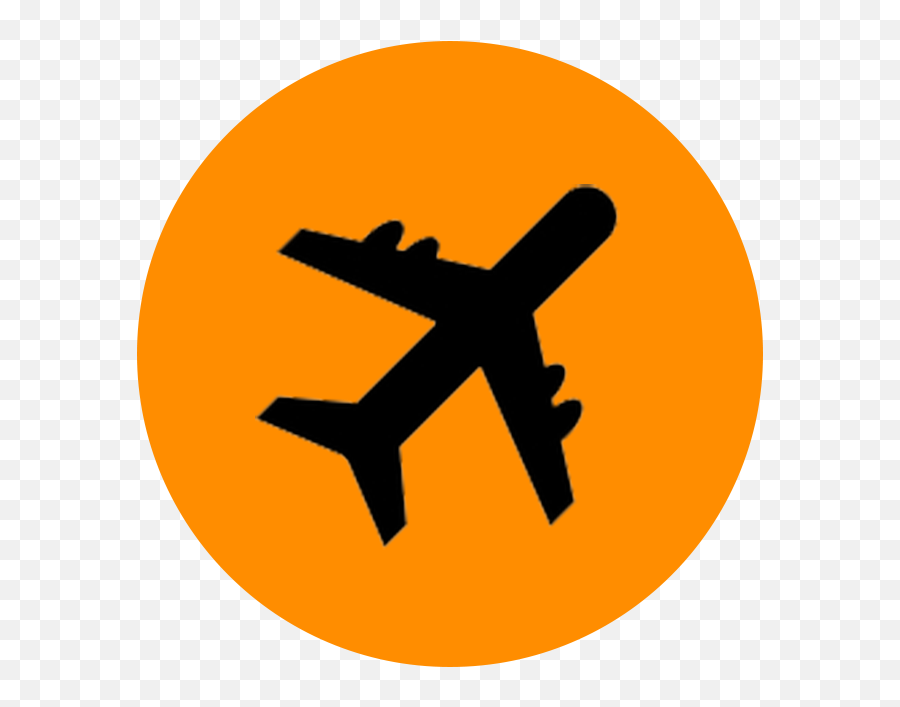 Download Hd Plane Icon - Black And White Plane Transparent Circle Aeroplane Icon Png Emoji,Plane Icon Png