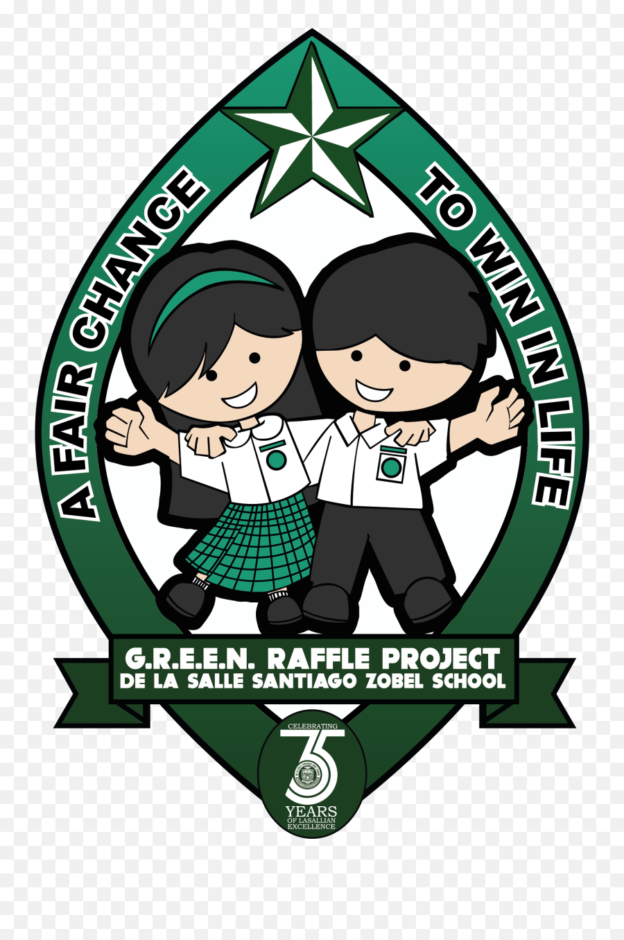 Green Raffle Project Logo Full Color - Shirt For La Salle Lasallian Clipart Emoji,Raffle Clipart