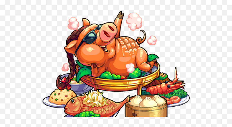 Empire Clipart Feast - Cartoon Feast Png Emoji,Thanksgiving Feast Clipart