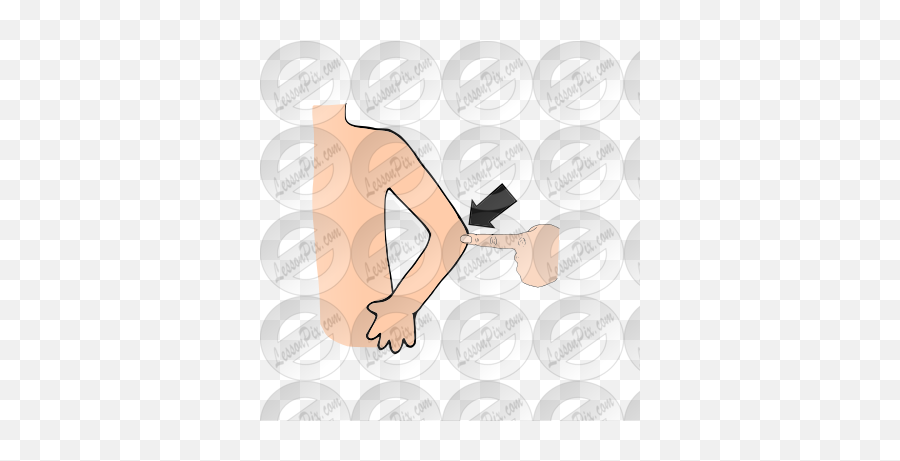 Touch Elbow Picture For Classroom Therapy Use - Great Emoji,Elbow Clipart