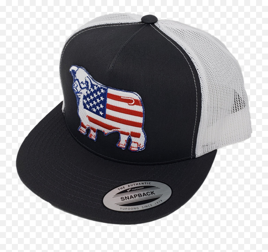 American Flag Hereford Patch Cap Emoji,Black And White American Flag Png