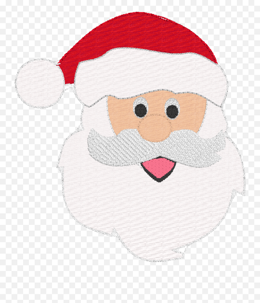 Christmas Feltie Emoji,Santa Head Clipart
